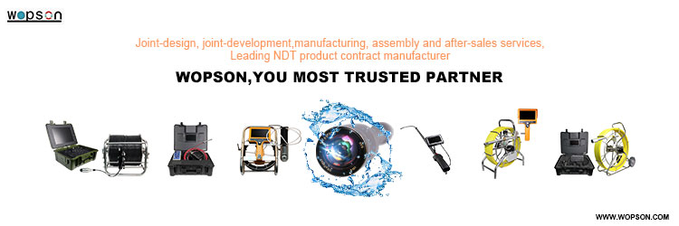 Used push rod underground pan tilt DVR zoom endoscopic pipe inspection camera with remote