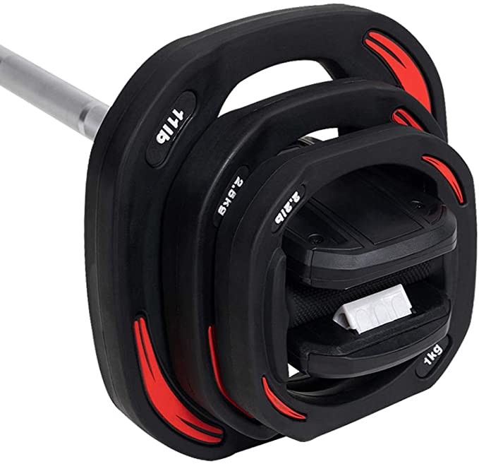 Rubber Coated Aerobics Barbell Steel Rubber Material For Weight Lifting