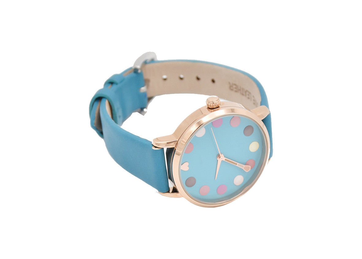 Quartz Women Custom Logo Genuine Leather Wrist Watch Stainless Steel Back