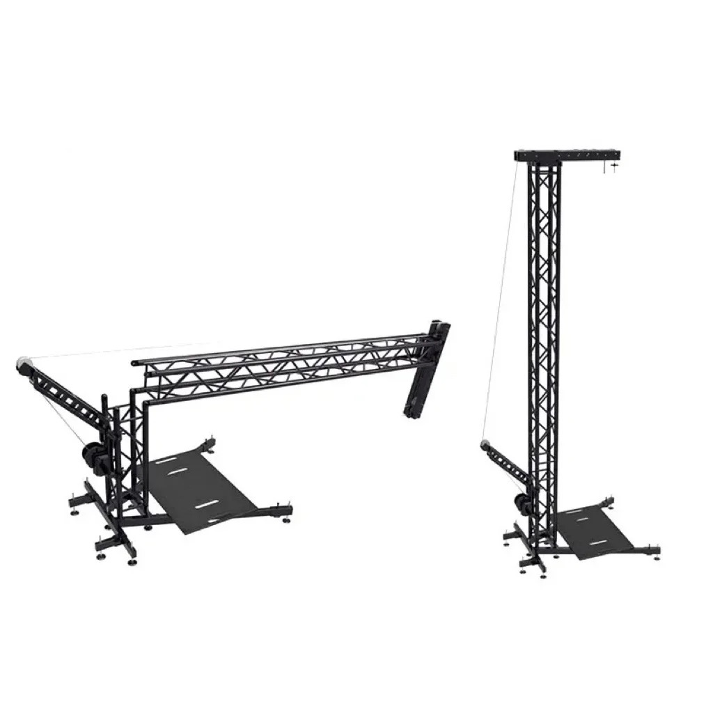 Portable Audio Line Array Lift Tower Square Triangle Aluminum Alloy Truss Speaker Tower