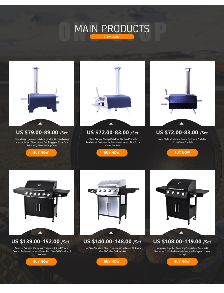 Universal Stainless Steel Wood-Fired Pizza Oven BBQ Grill for G.W./N.W 18.2/20.45kg
