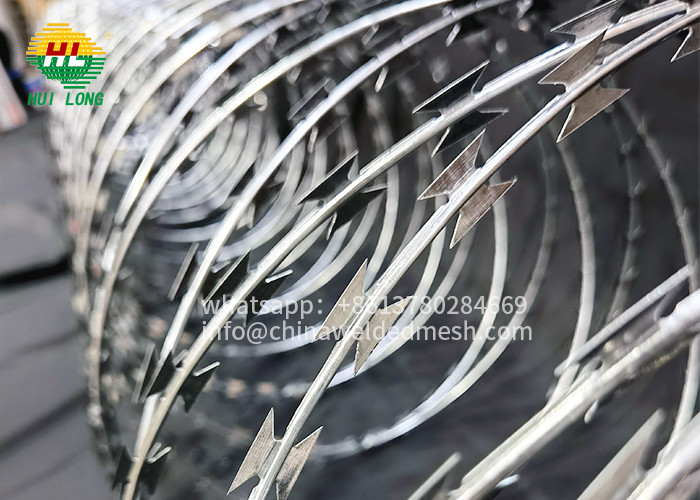 450mm Coils Concertina Barbed Wire high tension for Private Garden