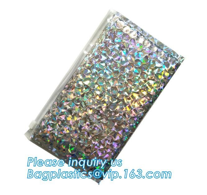 Flat Envelopes Zip lock Bubble Bag, Low Price Most Popular Bubble Slider Bag,Plastic PE Material Mailer Slider Air Ziplo