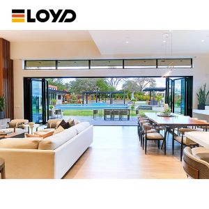 Customizable EPE Foam Wrapped Folding Sliding Glass Doors with Logistics Process