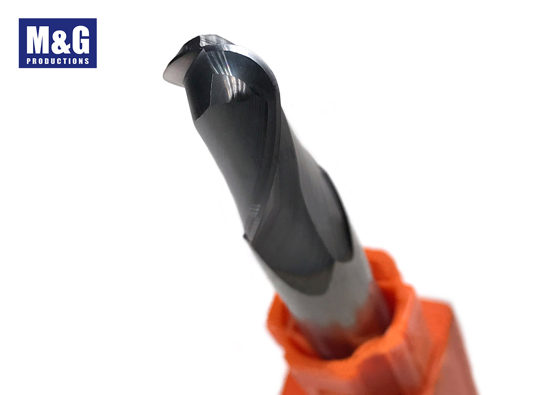 Two Flute Solid Carbide End Mill Bit Straight Shank Corner Rounding End Mill