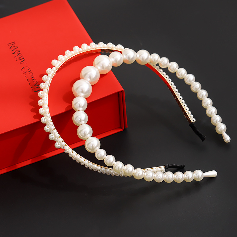 Pretty Ladies Hair Bands For Short Hair Luxury Pearl Hairband Elegant Women Headband
