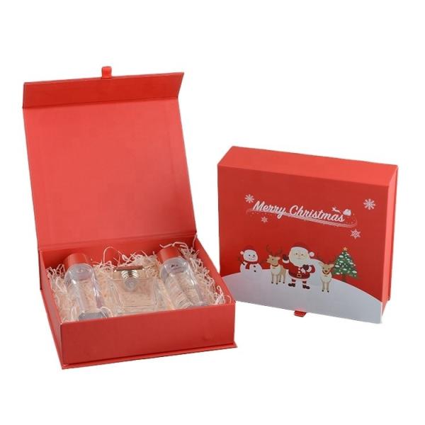 Custom Printed Rigid Cardboard Square Festival Gift Boxes Scarf Socks Candle