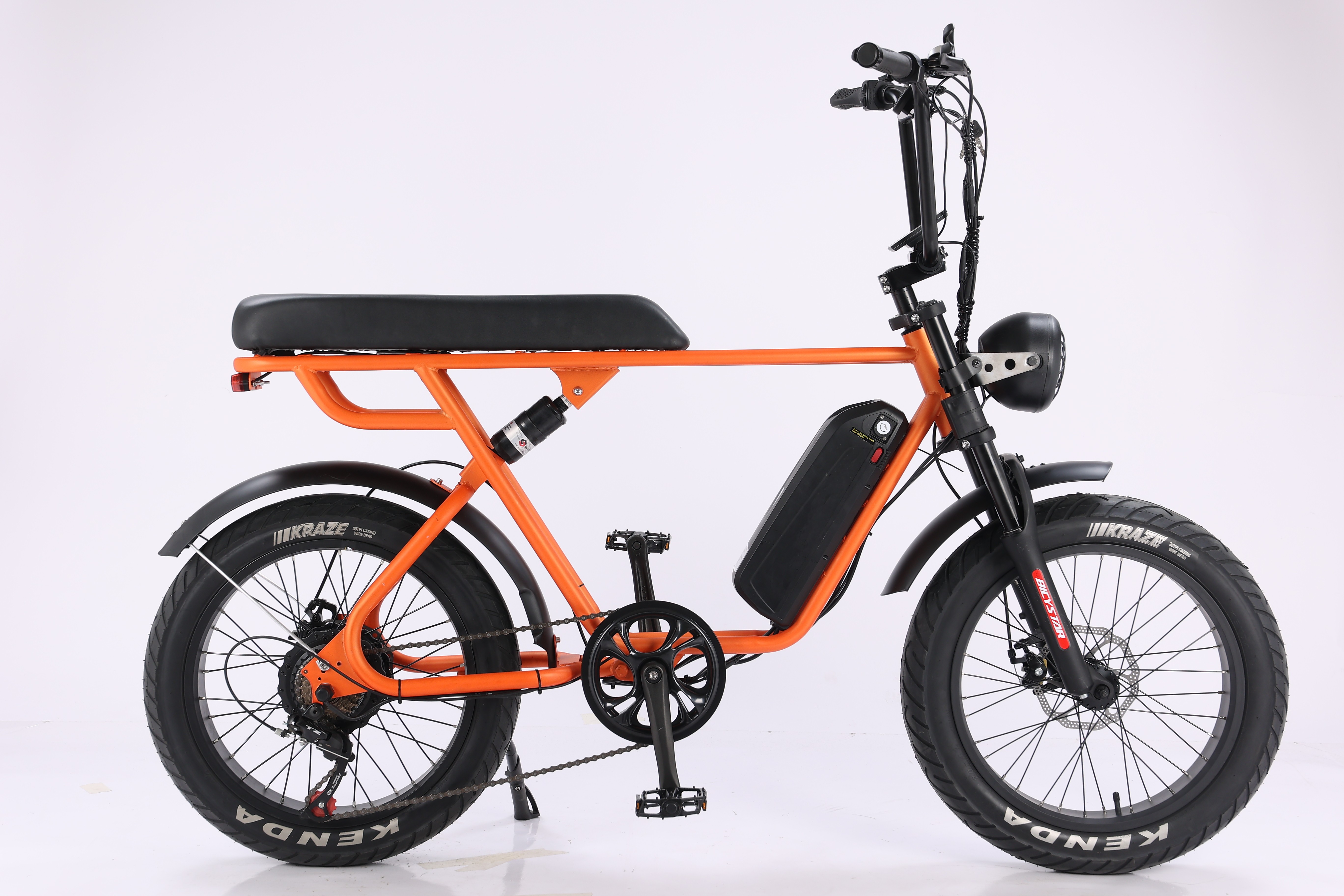 7 Speed 20 Inch Fat Tire Electric Hybrid Bike Full Suspension 250W 48V 15Ah Battery