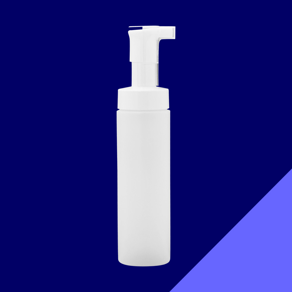 Customized 43/410 White Foam Pump Bottle For Transparent Housing With Clip Lock Feature