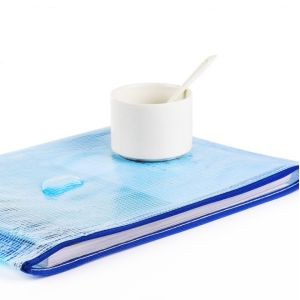 Custom A4 B4 Size Clear Waterproof PP Document Bag Mesh Zipper Pouch for