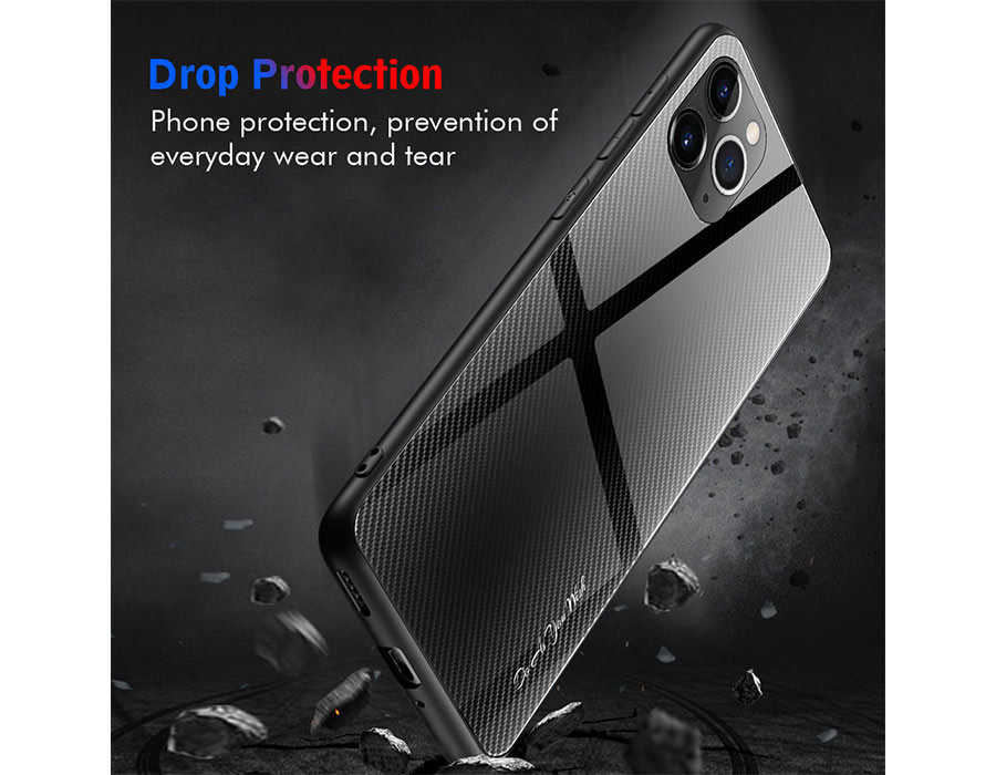 TPU+Glass with glossy suface for iphone 11, 2019 iphone 11 Pro, Max