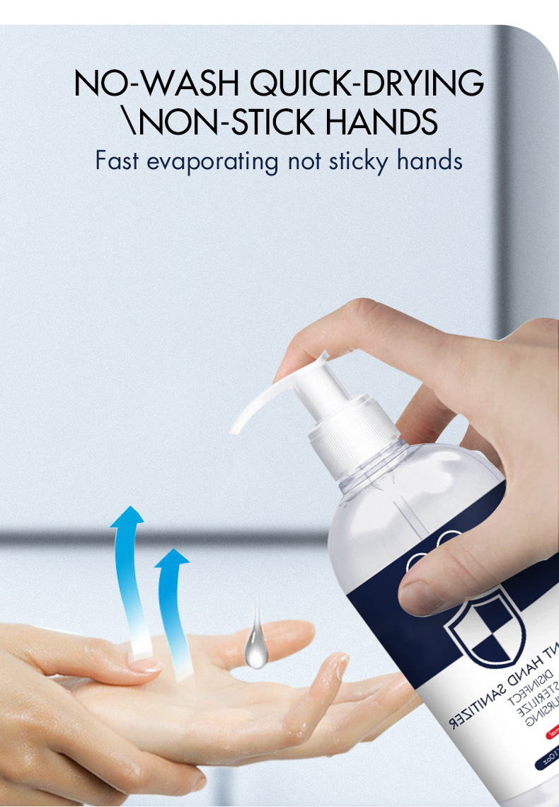 300ml Kill 99.99% Germs Antibacterial Hand Sanitizer , Wash Free Hand Sanitizer Gel
