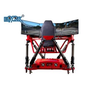 7000W Racing Car 9D Vr Simulator Six Axis Three Screen 5.8m2 Venue size