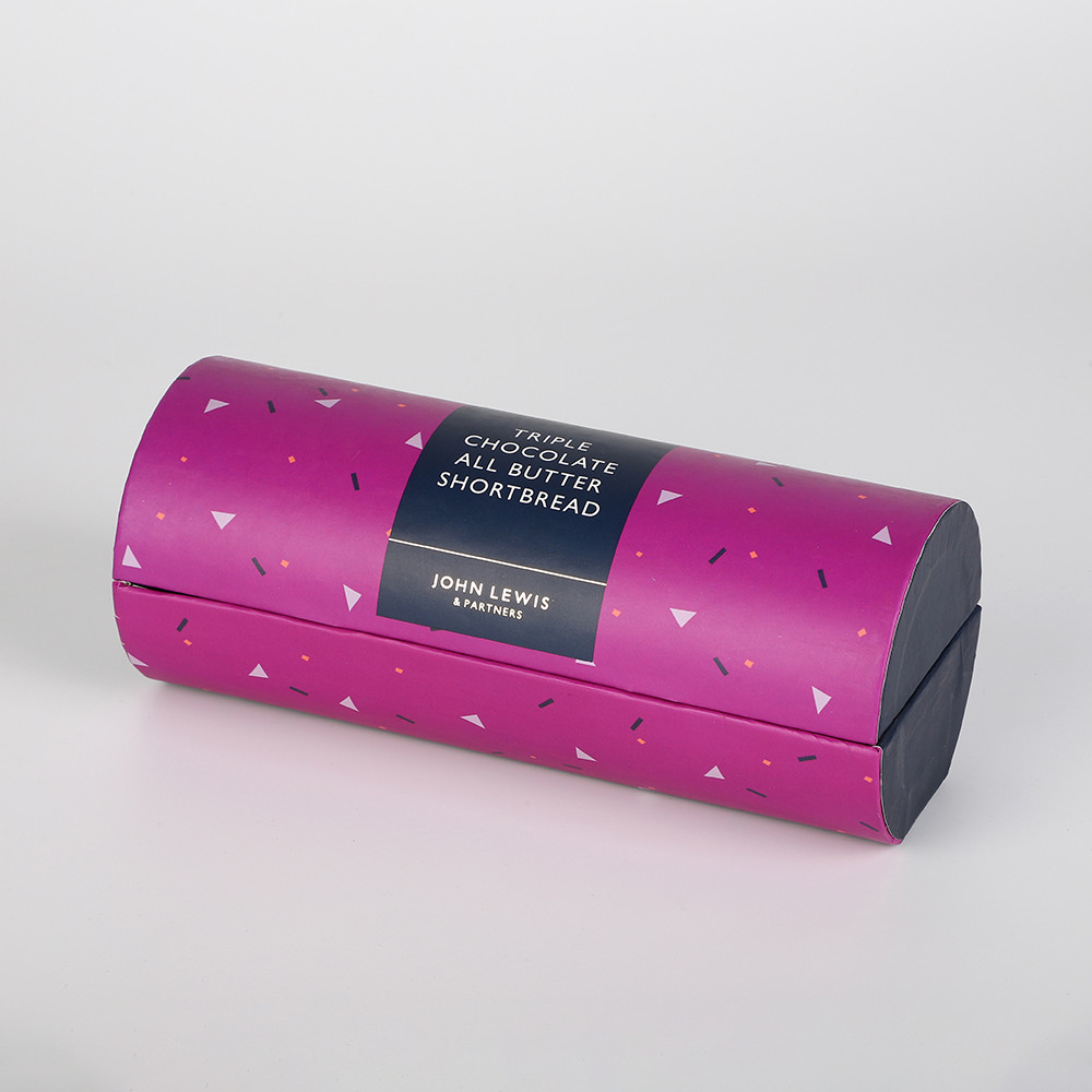 Luxury Food Cardboard Tube Box 165mm*70mm CMYK For Cookies