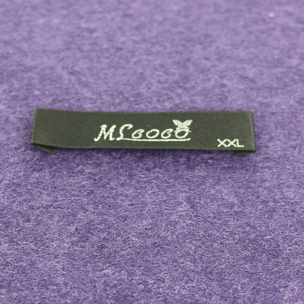 Straight Cut Fabric Woven Apparel Labels Cotton Yarn Custom Neck Tags
