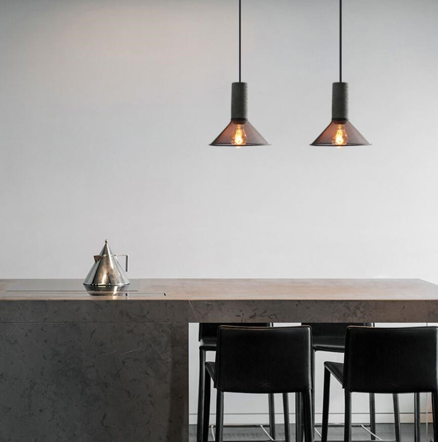 Industrial Pendant Lights Interior Iron Lampshade Bar Table living room Cement Pendant Lights(WH-VP-181)