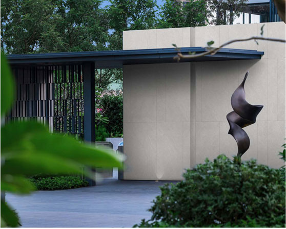 Light Grey Matte Sandstone Exterior Curtain Wall Thick Tile For Building 600x1200mm