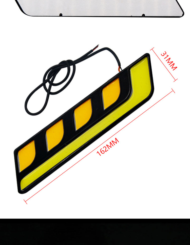 Two Color BMW Led Daytime Running Lights Aluminium Emergency Warning Strip Lamp Cob