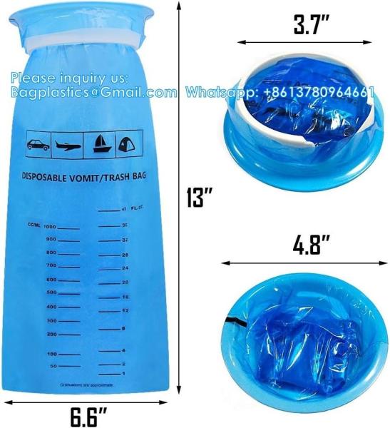 Emesis Bag, Disposable Vomit Bags, Aircraft & Car Sickness Bag, Nausea Bags For