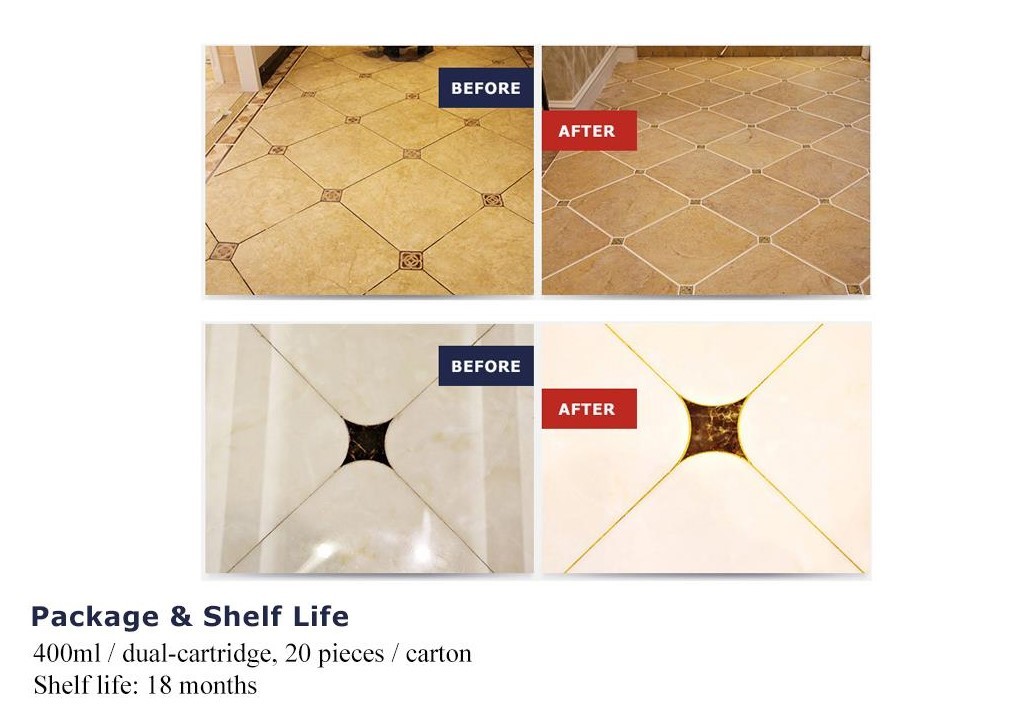 Waterproof Epoxy Tile Grout Two Component For Ceramic Glass Wood