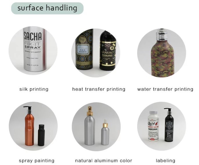 Talcum Powder Empty Aluminum Cosmetic Bottles With Sifter And Lids