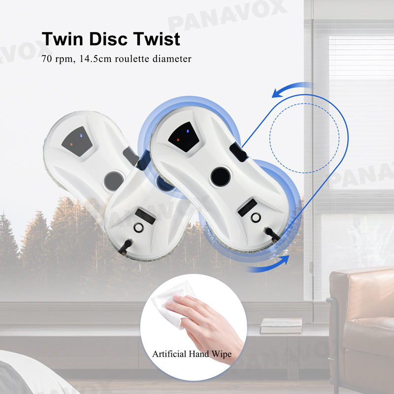 High Building Electric Automatic Glass Cleaner Robot with 500mAh Battery Capacity