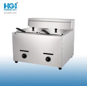 China Countertop Stainless Steel Gas Deep Fryer 6L With Fryer Basket on sale