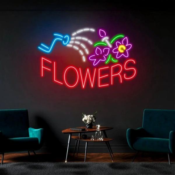 50000 Hours Lifespan Custom Acrylic Led Neon Sign For Living Room Decoration