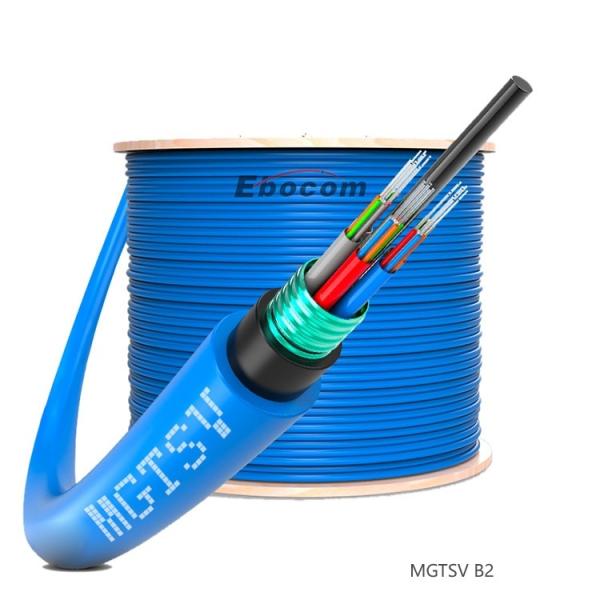 Coal Mine MGTSV Fiber Optical Cable 48 Core Flame Retardant Mining SM aerial