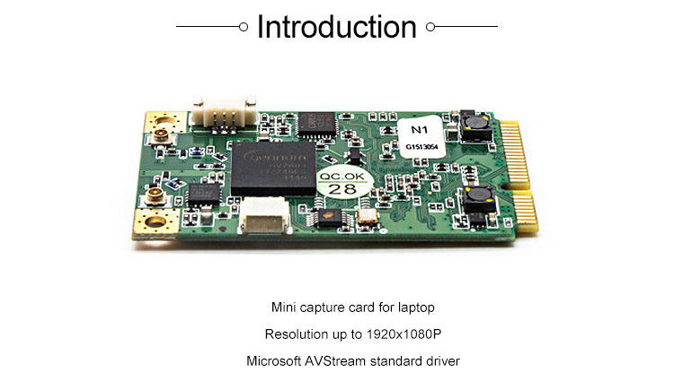 SDI Input PCIE Mini Laptop Video Capture Card 1080P60 Live Streaming Used