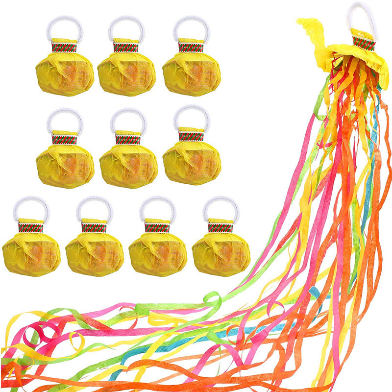 Multi Color 3" Confetti Hand Throw Streamer