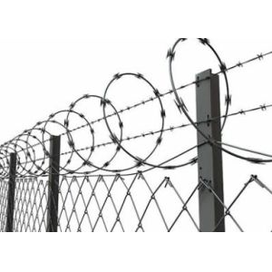  Concertina Barbed Wire with Galvanized Zinc Coated Chain Link Fence for High Security Manufactures