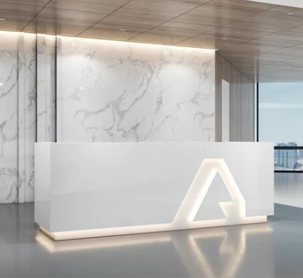 Modern Counter Reception Desk Furniture Wooden Luxury Modern White Office