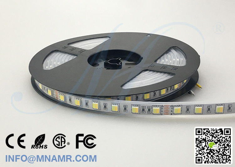 Dimmable LED Strip Lights 12v 24v 15w Shop Lighting Mix Color Temperature Constant Current 5 Meters Each Reel