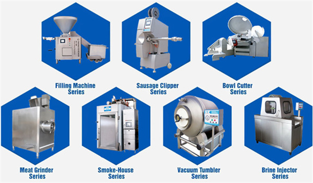 Hotdog Smoked Fish Ham Press Beef Sausage Production Line 304 Stainless Steel High Capacity