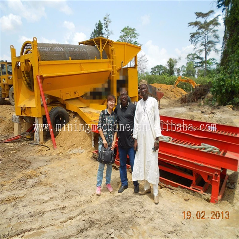 Mobile Gravel 530*1800 Gold Sand Trommel Screen Mineral Separating Machinery