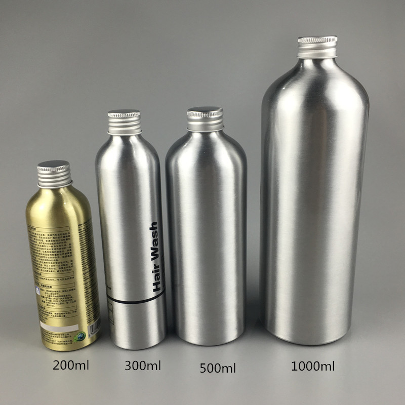 Customizable Logo and Color 300ml 500ml 16oz 32oz Empty Cosmetic Silver Perfume Aluminum Bottle for Personal Care