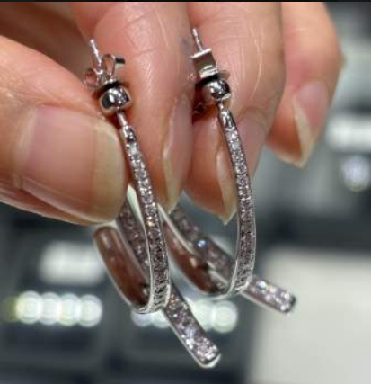 Quality Tassel earrings  DEF VVS Round Shape Lab Grown Diamonds PT950 for sale