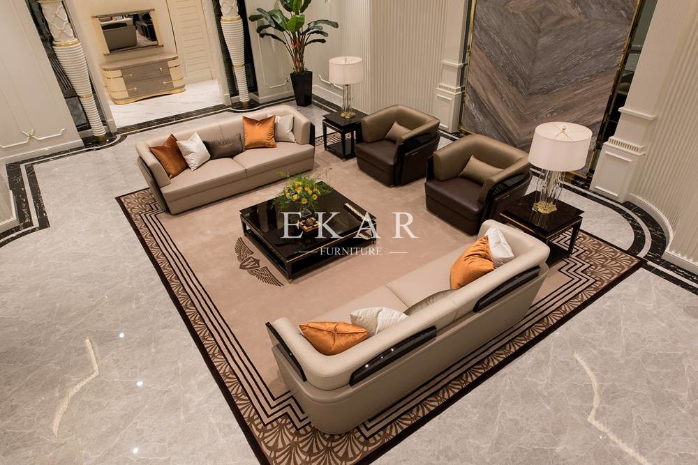 Couch Living Room Recliner Set Modern Leather Sofa W008SF