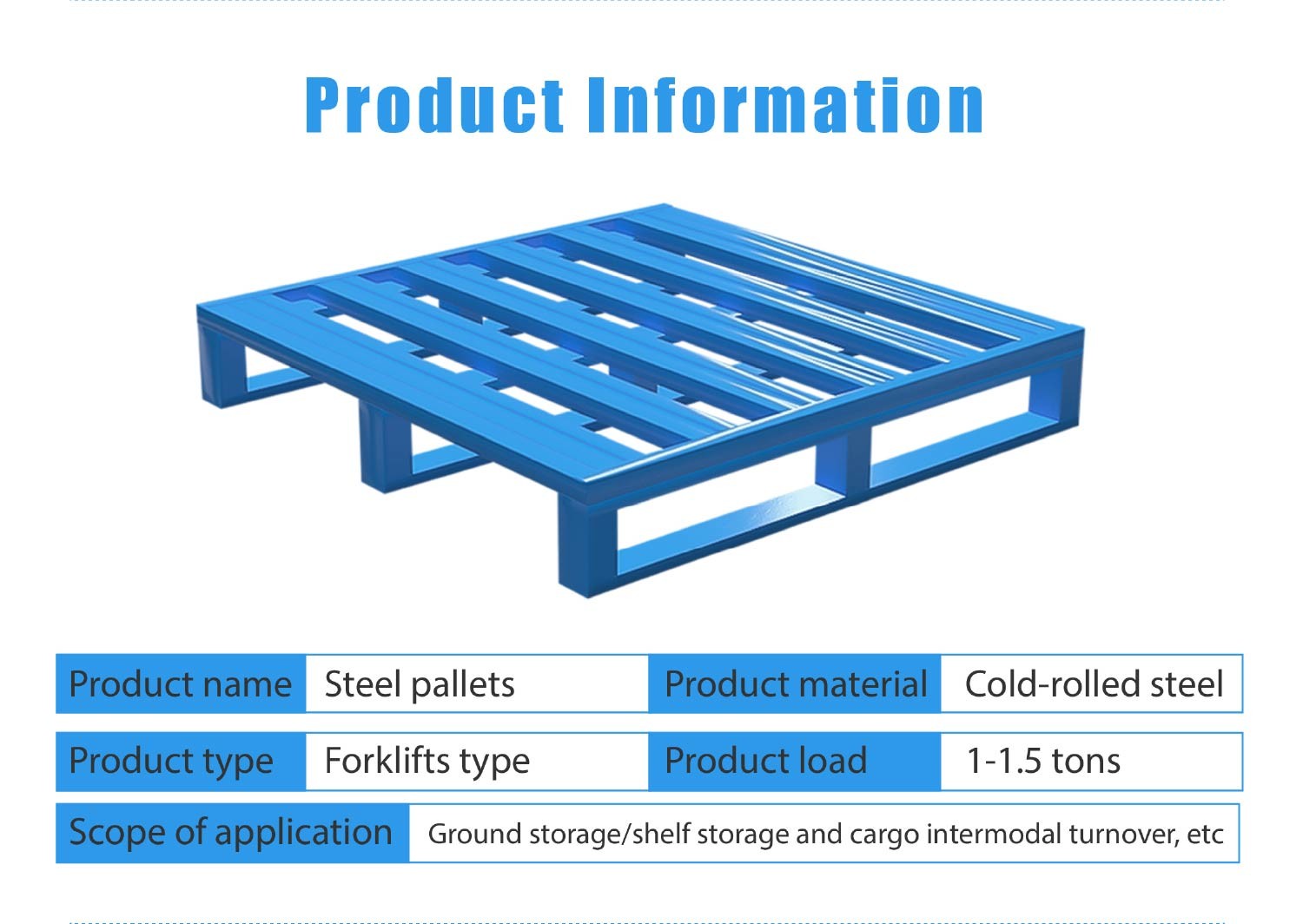 Galvanized Warehouse Storage Steel Pallet Metal Storage Pallet For Heavy Duty Rack