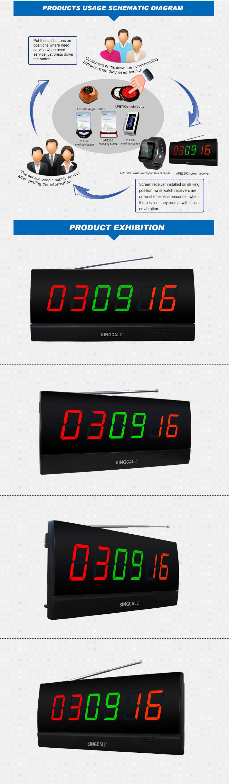 Hospital wireless patient alarm call nurse calling bell system