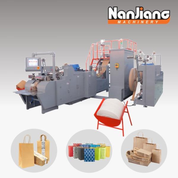 WFD-120 70-150Bags/Min Roll Fed Food Paper Bag Making Machine Twisted Handle