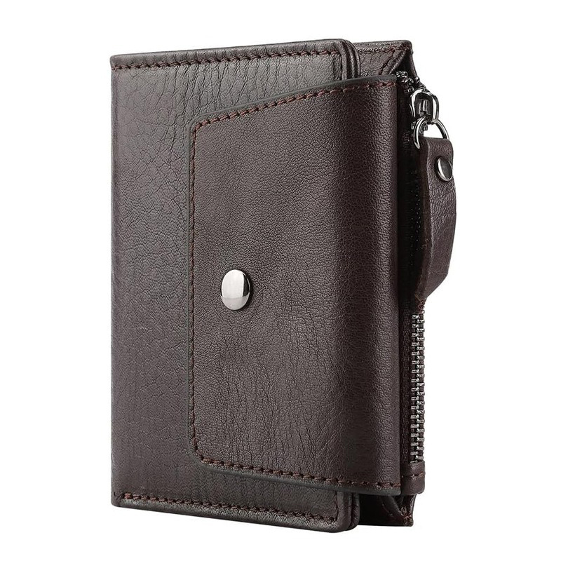 Transparent ID Window and Multiple Card Slots Men's Card Holder for Easy Organization