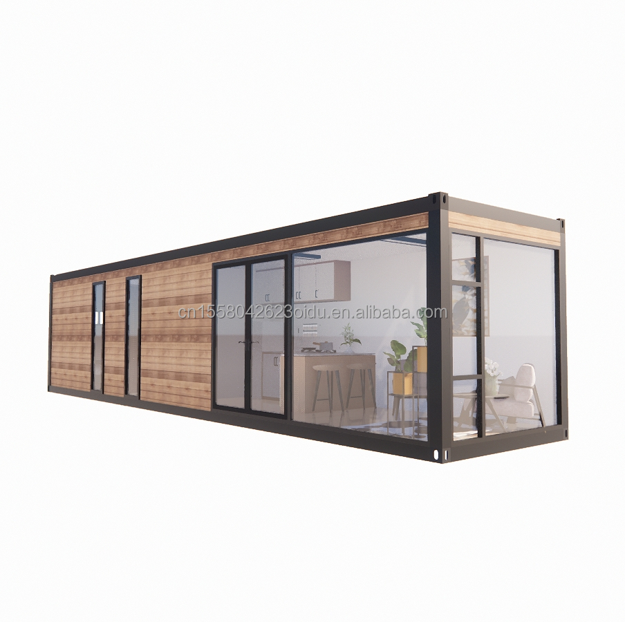 Hotel 40ft Garden Mobile House Wooden Studio Flat Container Coffee House with 3D Model and CAD Drawings at Garden Hotel
