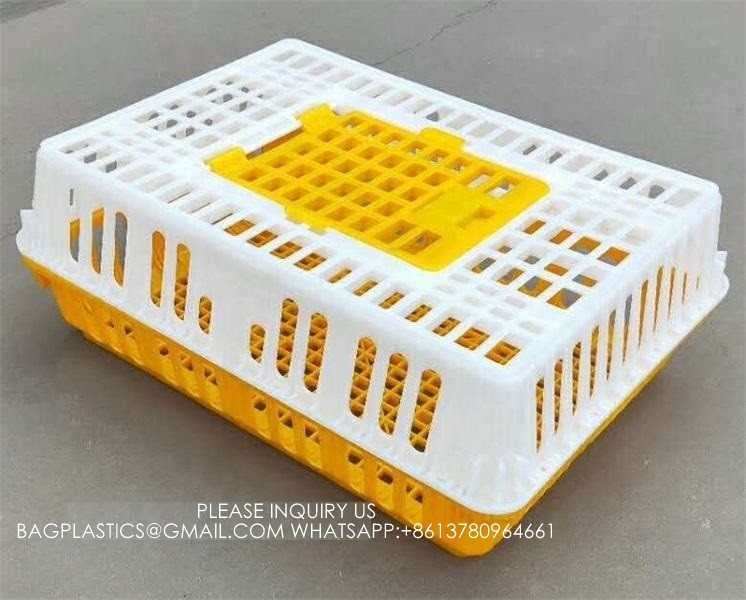 Poultry Plastic Transport Cage Crate Chicken Turnover Box For Farm Use For Duck Pigeon