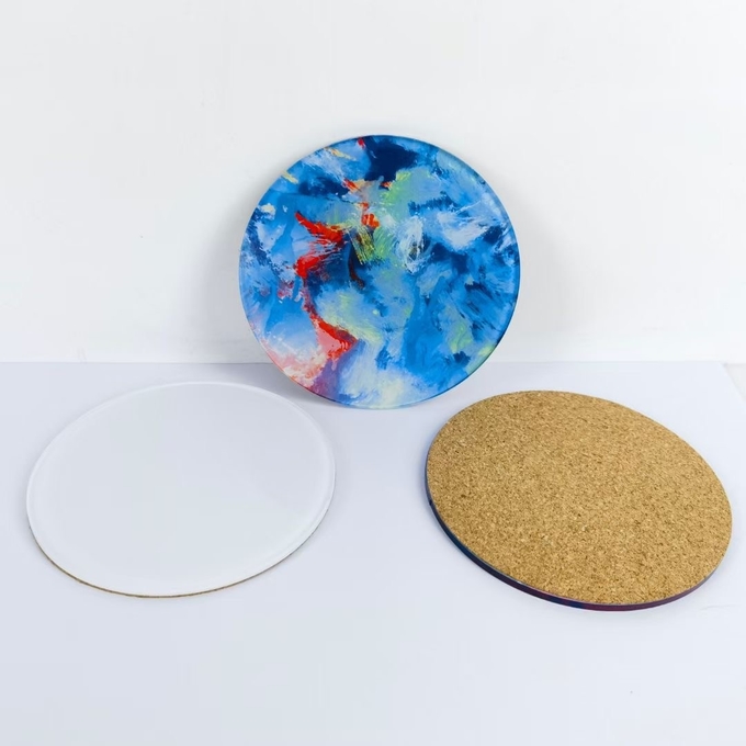 Custom Made Personalized Acrylic Coasters For Sublimation Printing