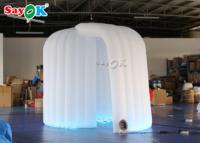 Professional Photo Studio 3*2*2.3m LED Igloo Inflatable Portable Photo Booth With One Door Curtain