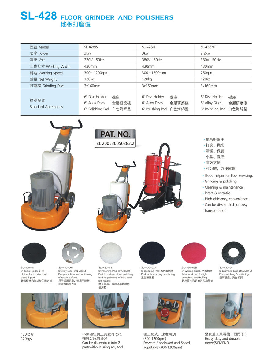 SL-428NT Floor Grinder And Polisher