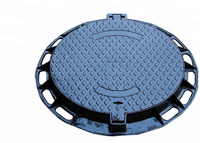 Sand Casting Cast Iron Sewer Inspection Cover Corrosion Resistance Black Color