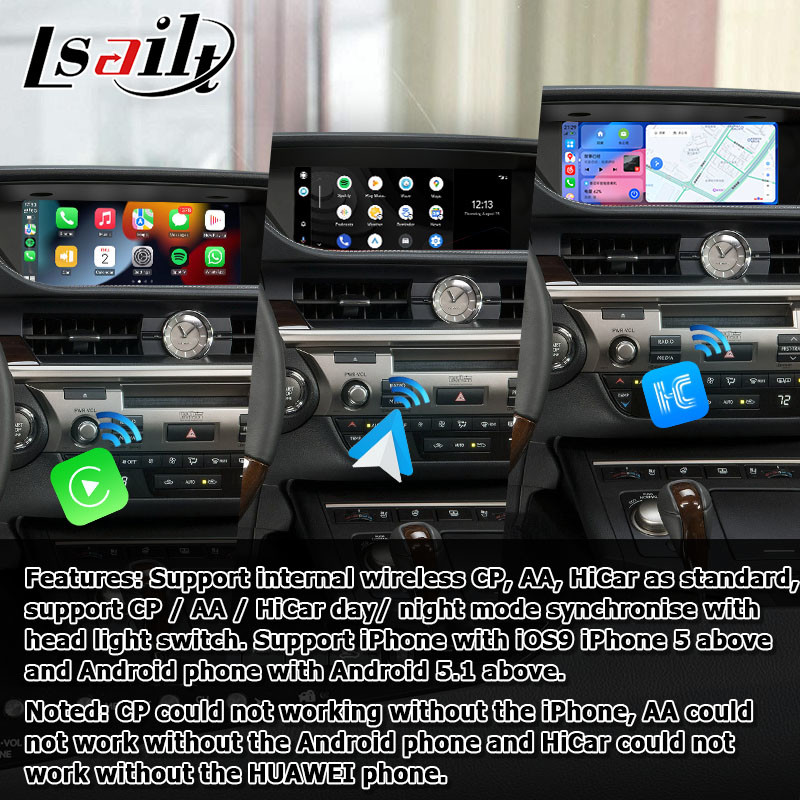 ES300h ES250 ES350 Lexus Android Screen upgrade Carplay Android Auto Dash Cam 10.25" Lsailt